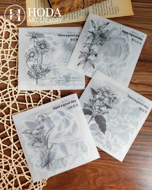 استیکر نیمه شفاف با حاشیه نقره کوب - Image 2