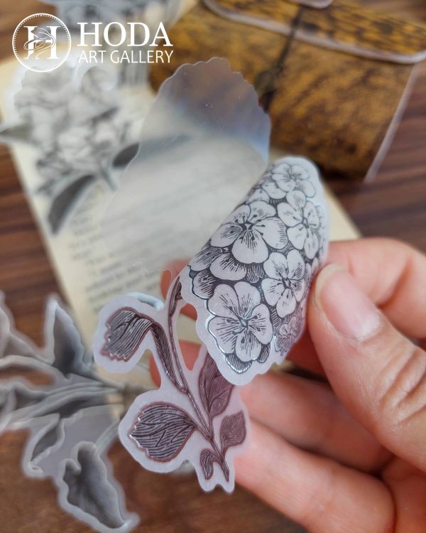 استیکر نیمه شفاف با حاشیه نقره کوب - Image 7