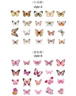 پک ۴۰ عددی استیکر شفاف ضد آب طرح پروانه - Image 8