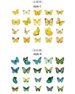 پک ۴۰ عددی استیکر شفاف ضد آب طرح پروانه - Image 9