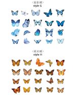 پک ۴۰ عددی استیکر شفاف ضد آب طرح پروانه - Image 11