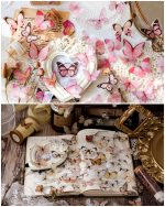 پک ۴۰ عددی استیکر شفاف ضد آب طرح پروانه - Image 4