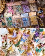 پک ۴۰ عددی استیکر شفاف ضد آب طرح پروانه - Image 7