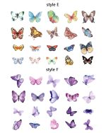 پک ۴۰ عددی استیکر شفاف ضد آب طرح پروانه - Image 10