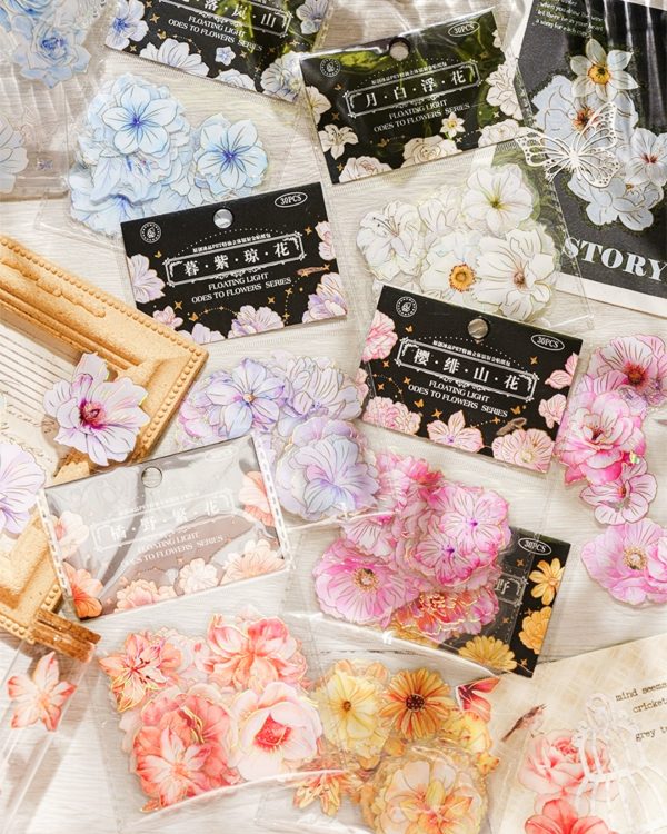 استیکر گلهای بهاری با تزئین هولوگرامی - Image 2