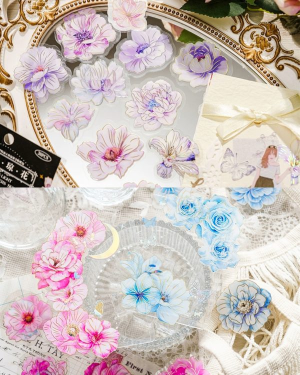 استیکر گلهای بهاری با تزئین هولوگرامی - Image 5