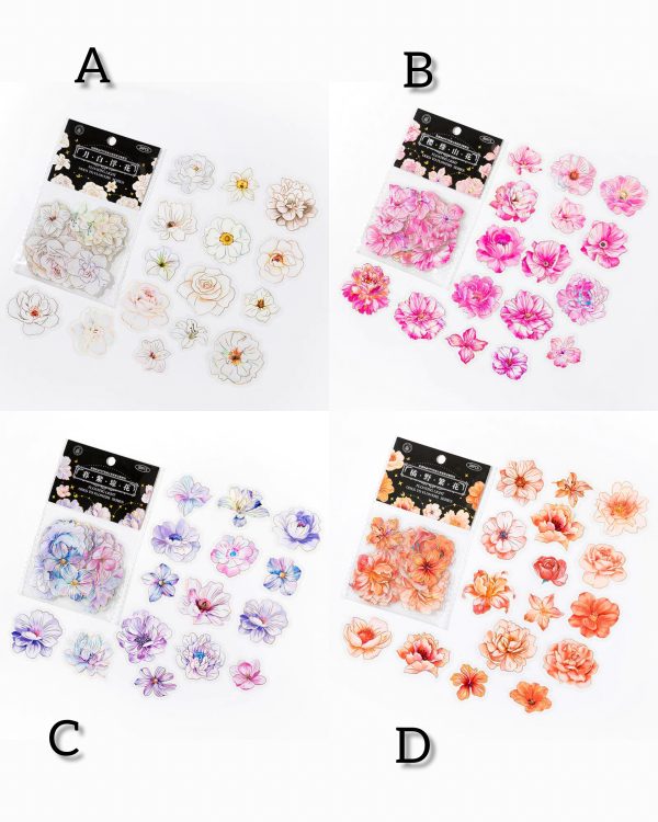 استیکر گلهای بهاری با تزئین هولوگرامی - Image 8