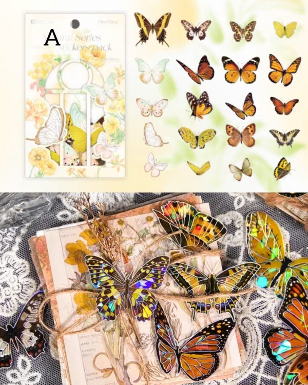 پروانه شفاف نقره کوب کریستالی - Image 4