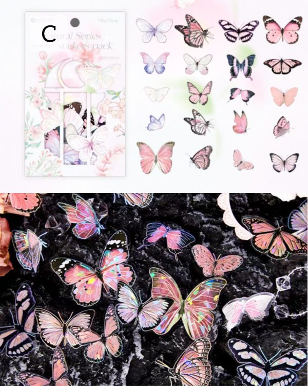 پروانه شفاف نقره کوب کریستالی - Image 6