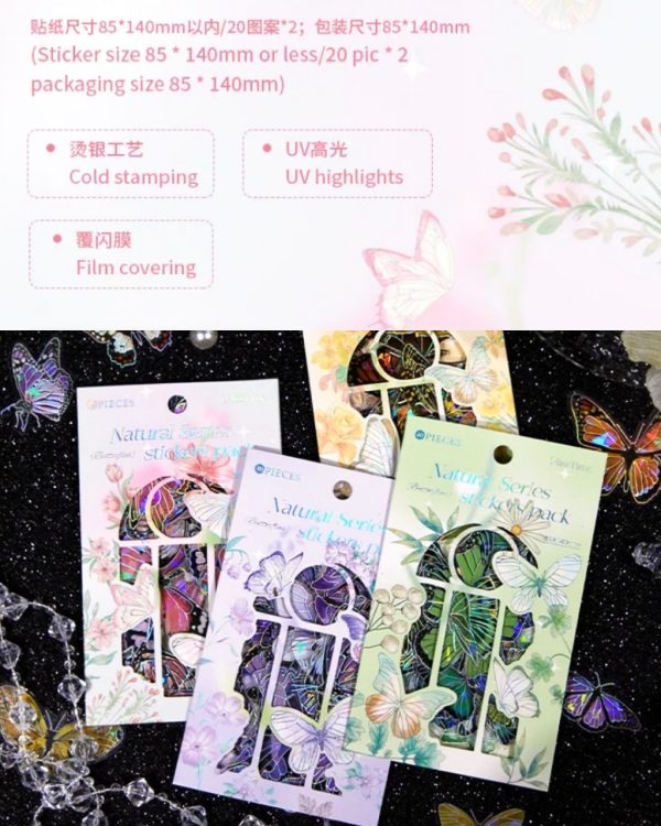 پروانه شفاف نقره کوب کریستالی - Image 10