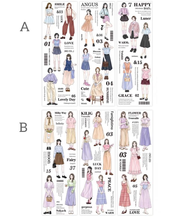 استیکر دختر نواری Beautiful Life - Image 9