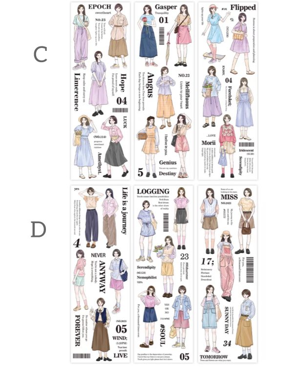 استیکر دختر نواری Beautiful Life - Image 10