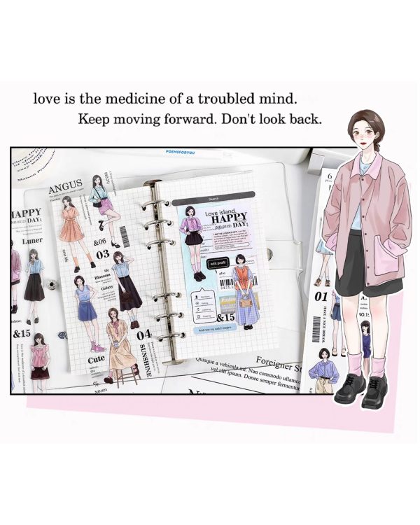 استیکر دختر نواری Beautiful Life - Image 4