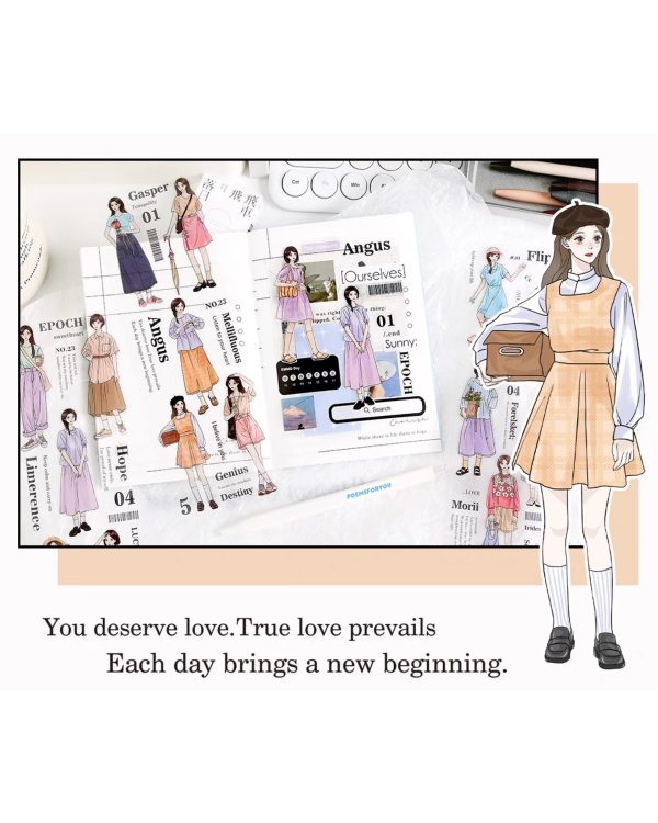 استیکر دختر نواری Beautiful Life - Image 6