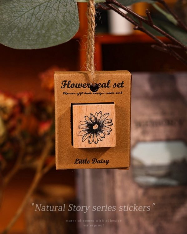 مهر چوبی طرح گل - Image 4