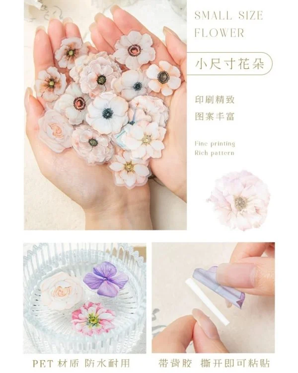 استیکر شفاف Blooming Flowers - تصویر 5