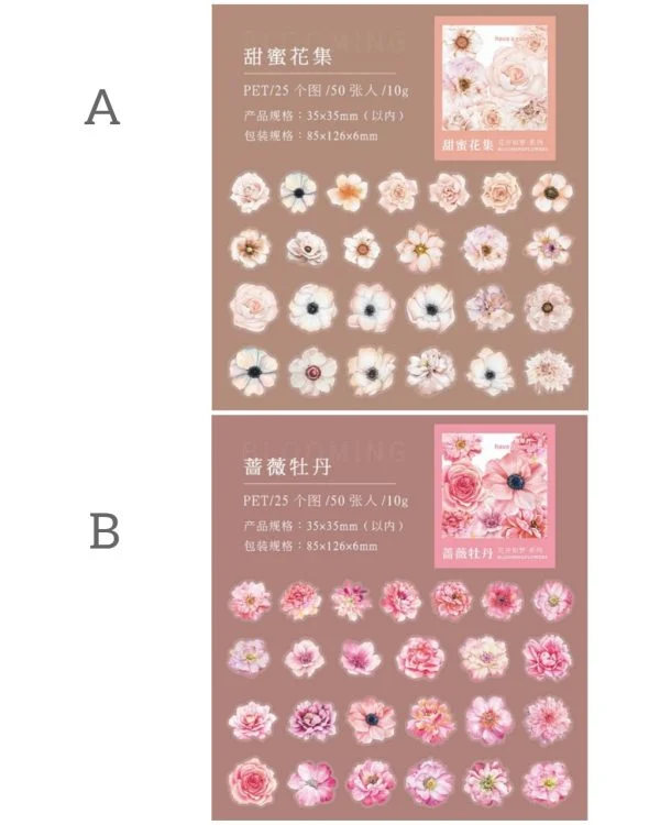 استیکر شفاف Blooming Flowers - تصویر 9