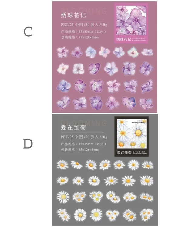 استیکر شفاف Blooming Flowers - تصویر 10