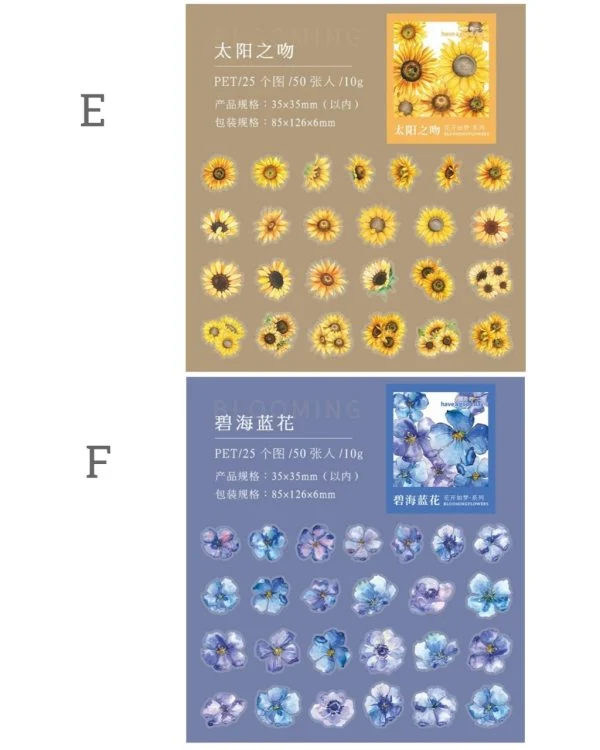 استیکر شفاف Blooming Flowers - تصویر 11