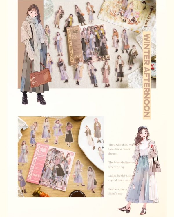 استیکر دختر سری Long Holiday Collection - Image 5