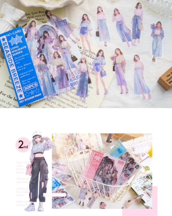 استیکر دختر سری Long Holiday Collection - Image 6