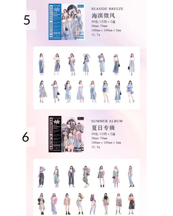 استیکر دختر سری Long Holiday Collection - Image 10