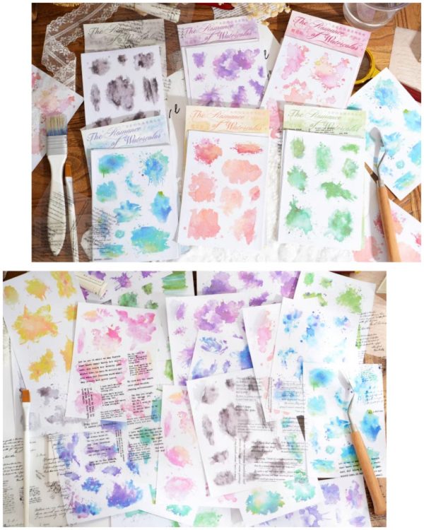 استیکر لکه های آبرنگی و تکست - Image 2