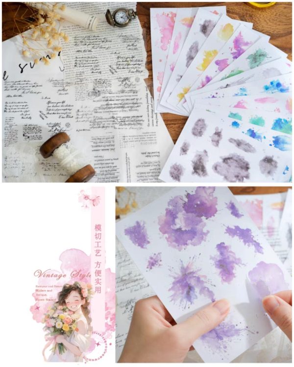 استیکر لکه های آبرنگی و تکست - Image 3