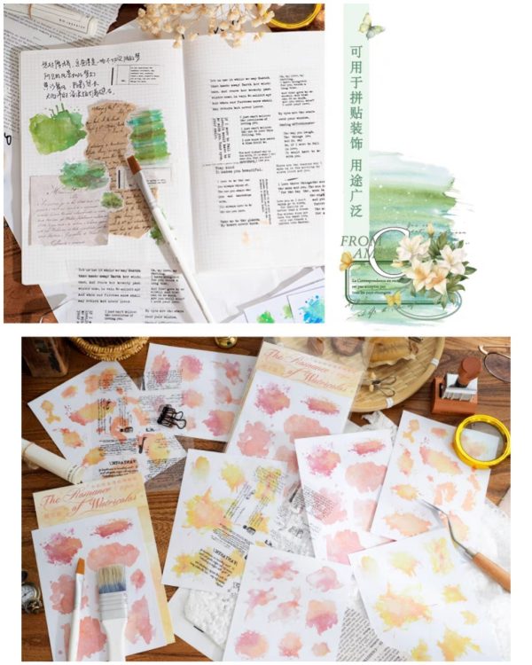 استیکر لکه های آبرنگی و تکست - Image 4