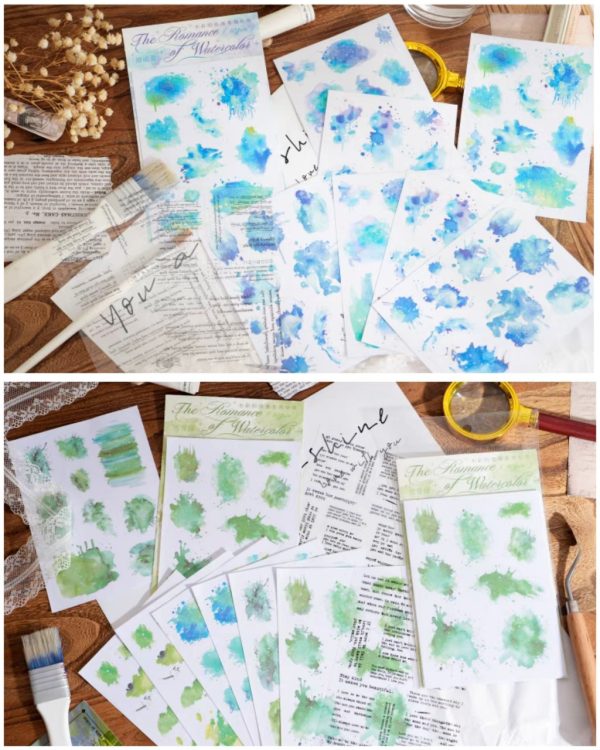 استیکر لکه های آبرنگی و تکست - Image 5