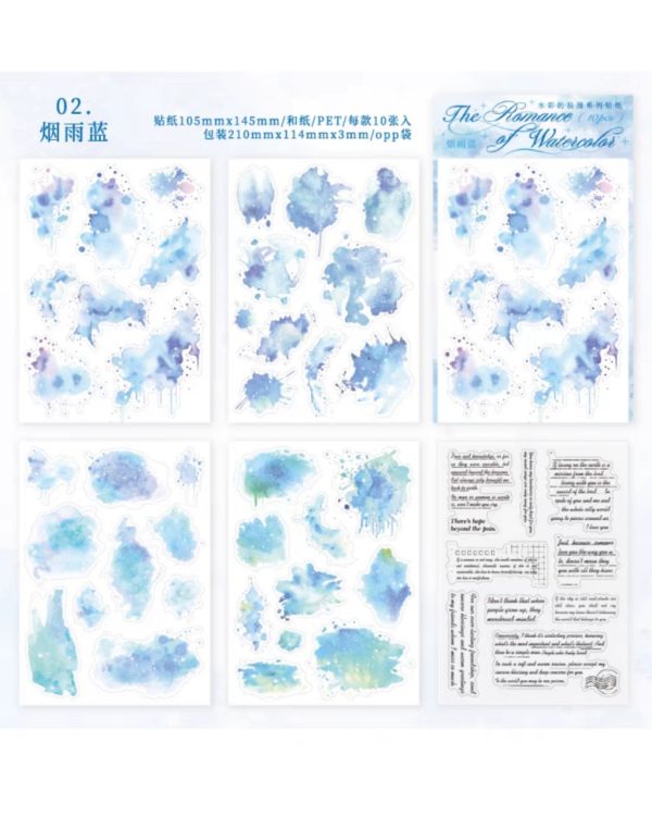 استیکر لکه های آبرنگی و تکست - Image 8