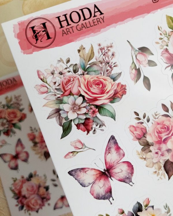 استیکر Peach Roses - Image 5