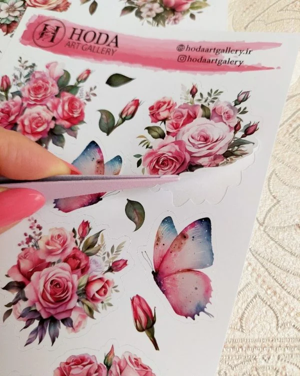 استیکر Peach Roses - تصویر 4