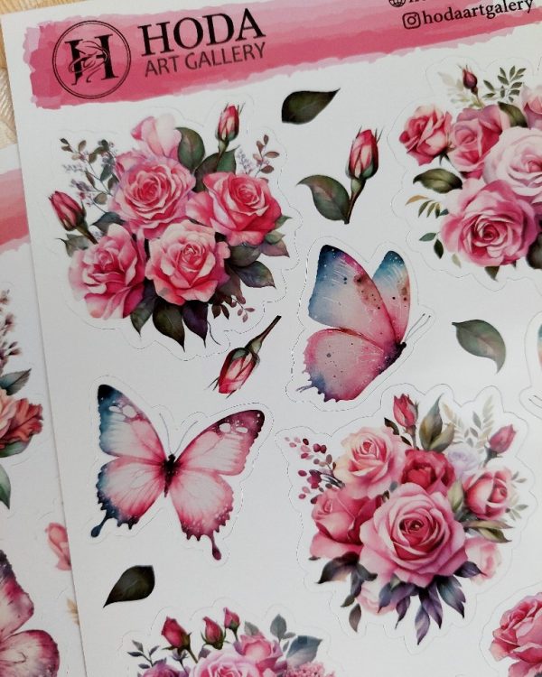 استیکر Peach Roses - Image 6