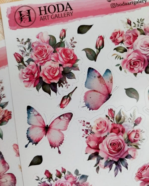 استیکر Peach Roses - تصویر 6