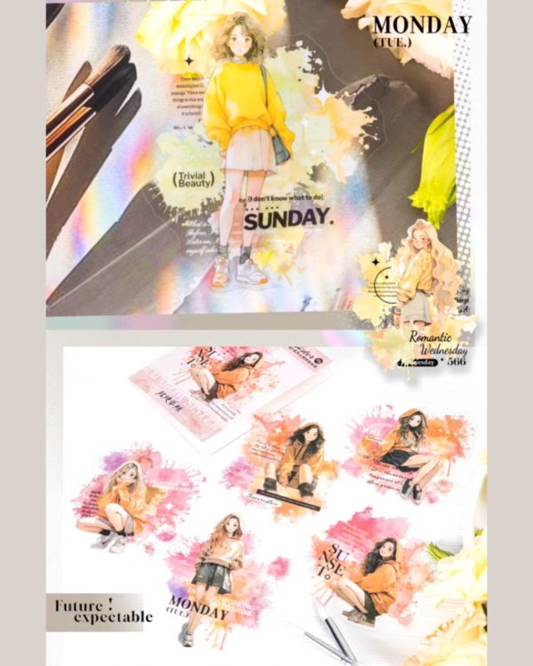 استیکر میکس آرت Rainbow sisters - Image 3