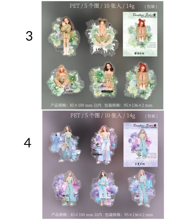 استیکر میکس آرت Rainbow sisters - Image 10