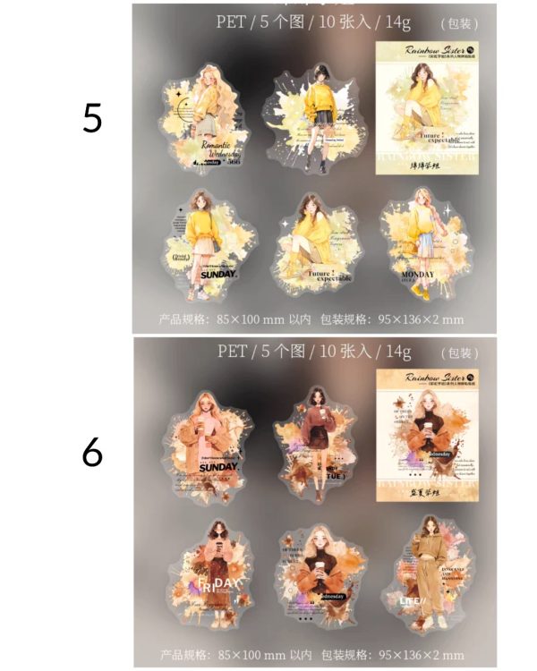 استیکر میکس آرت Rainbow sisters - Image 11