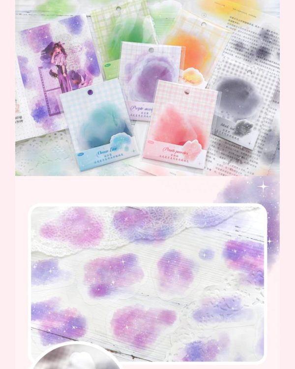 استیکر شفاف لکه های آبرنگی - Image 2