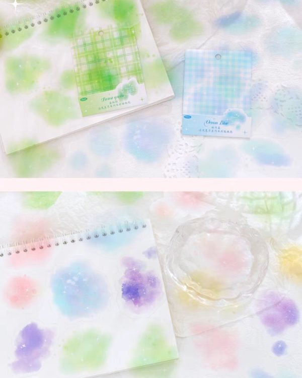 استیکر شفاف لکه های آبرنگی - Image 6