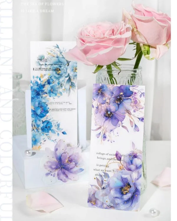 استیکر گل طلاکوب Translucen flowers - تصویر 5
