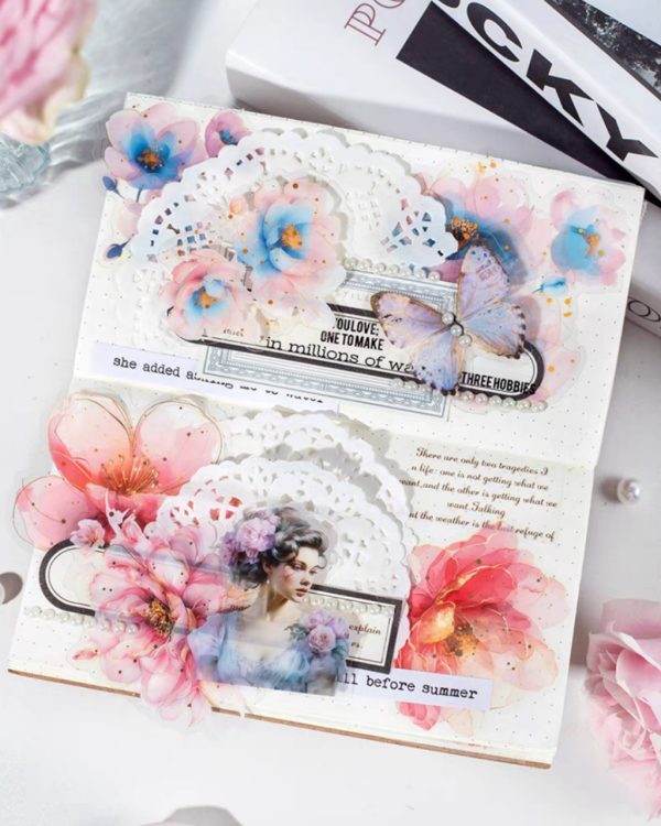 استیکر گل طلاکوب Translucen flowers - Image 6