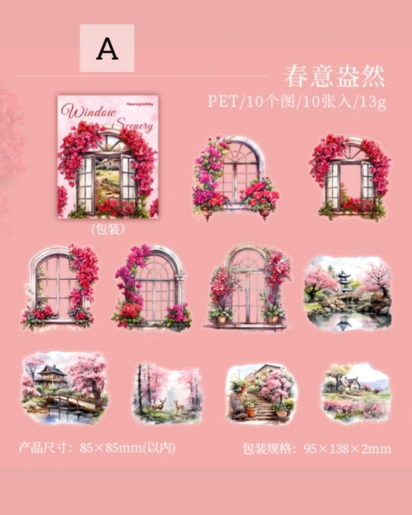 استیکر Four seasons window view - Image 8