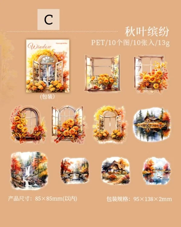 استیکر Four seasons window view - تصویر 10