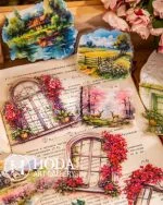 استیکر Four seasons window view