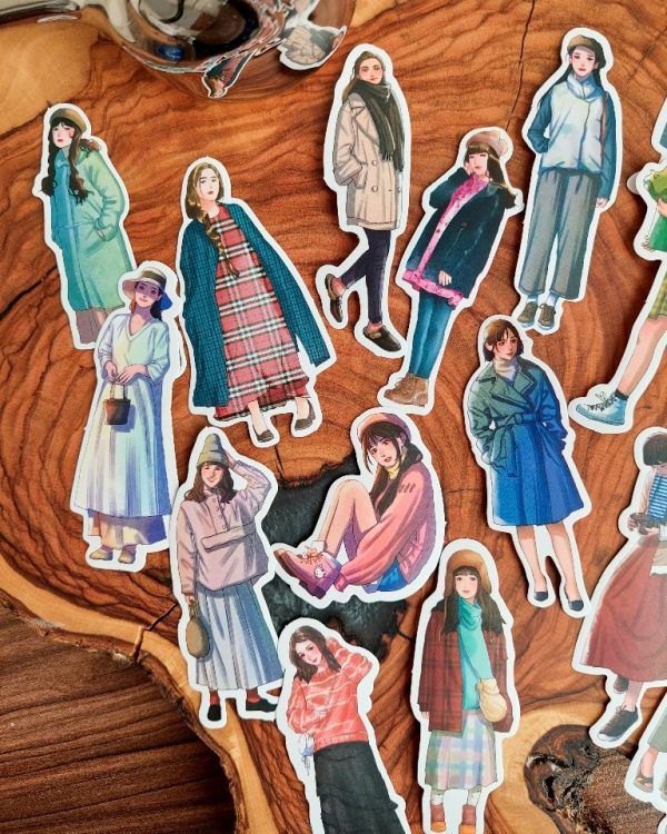 استیکر دختر Cold season - Image 4