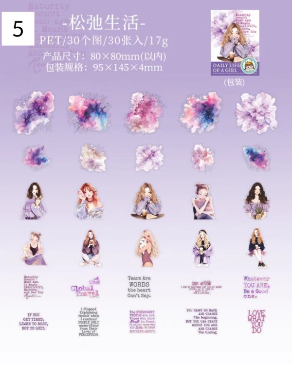 استیکر daily life of a girl - Image 14