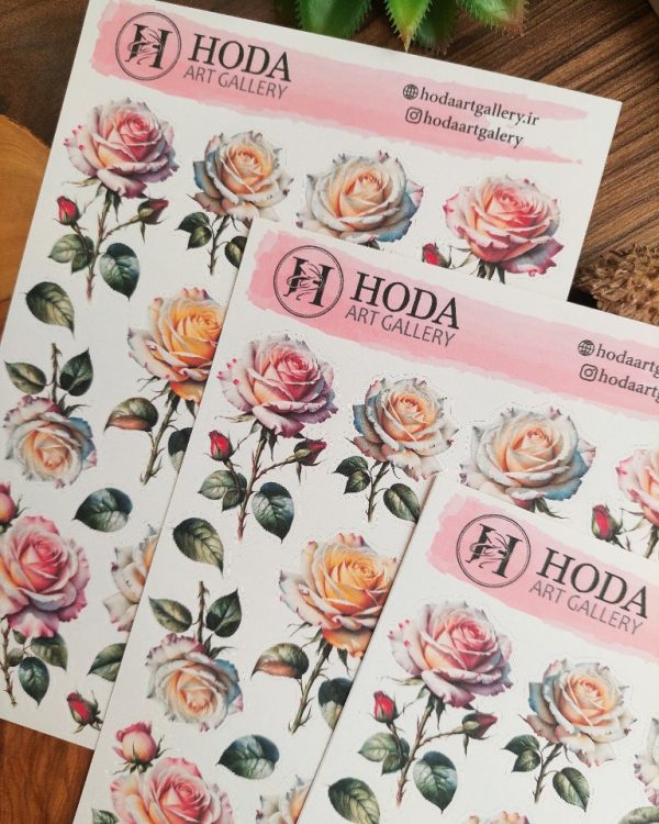 استیکر Pink Rose - Image 4