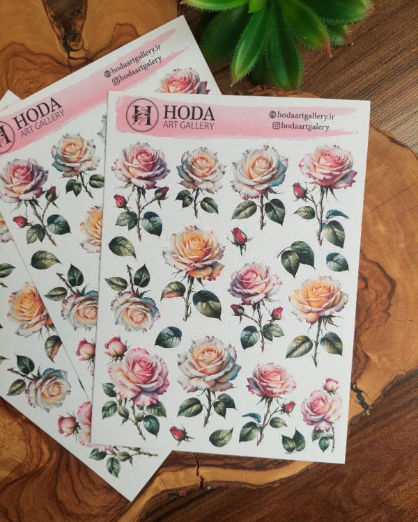 استیکر Pink Rose - Image 6