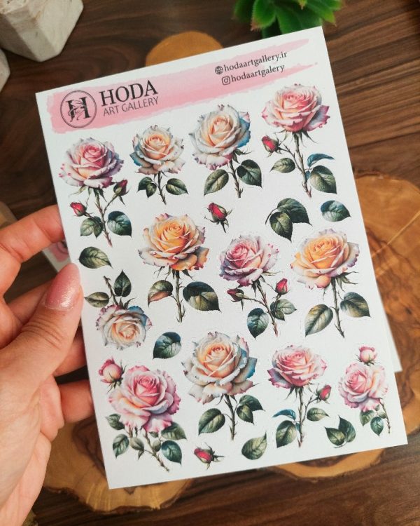 استیکر Pink Rose - Image 3